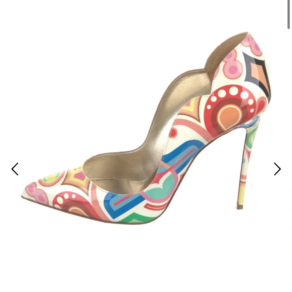 Christian Louboutin Multicolor Patterned Heels - Picture 1 of 4